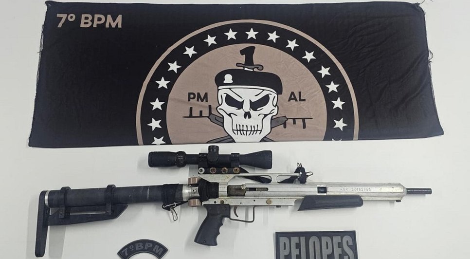 Arma apreendida pela PMAL. Fonte: Internet