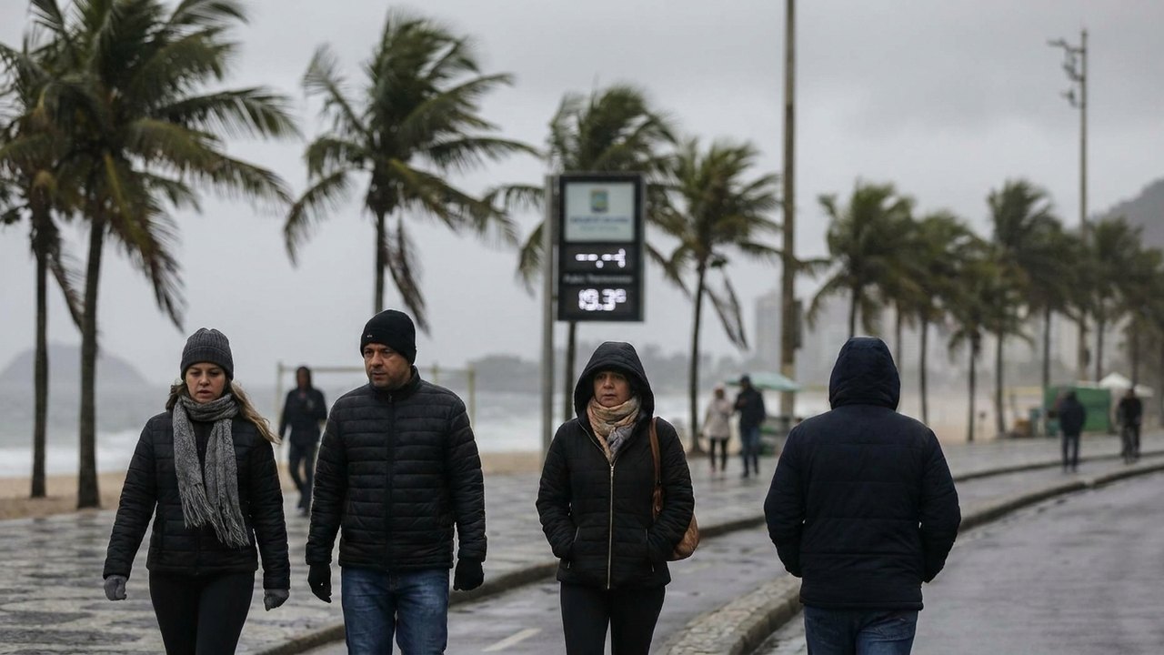 Frente fria derruba temperatura para 16,9°C no Rio