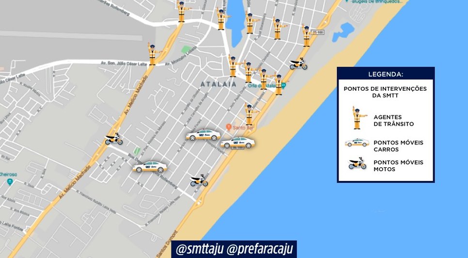 Operação de trânsito réveillon Aracaju / Foto: SMTT
