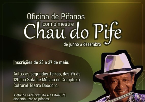 Diteal e Chau do Pife abrem inscrições para oficina gratuita de pífano