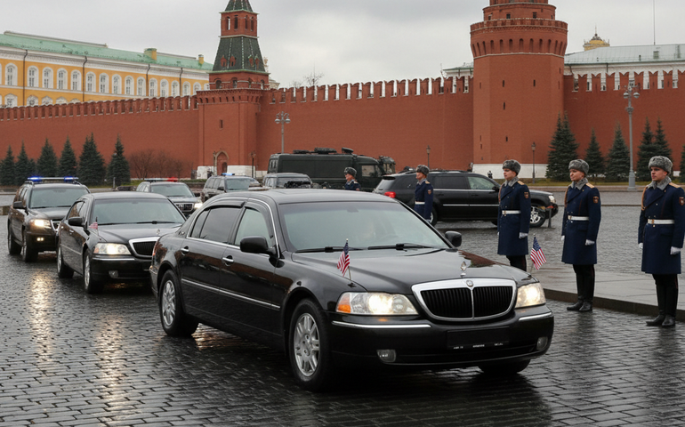 Delegação americana deixa o Kremlin após reunião