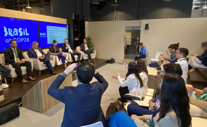 Secretário Gino deu entrevista durante a moderação do painel Transição energética justa