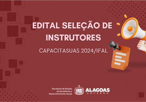 Estão abertas as inscrições para selecionar instrutores