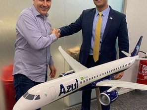 Prefeito JHC e CEO da Azul-Linhas Aereas - Assessoria