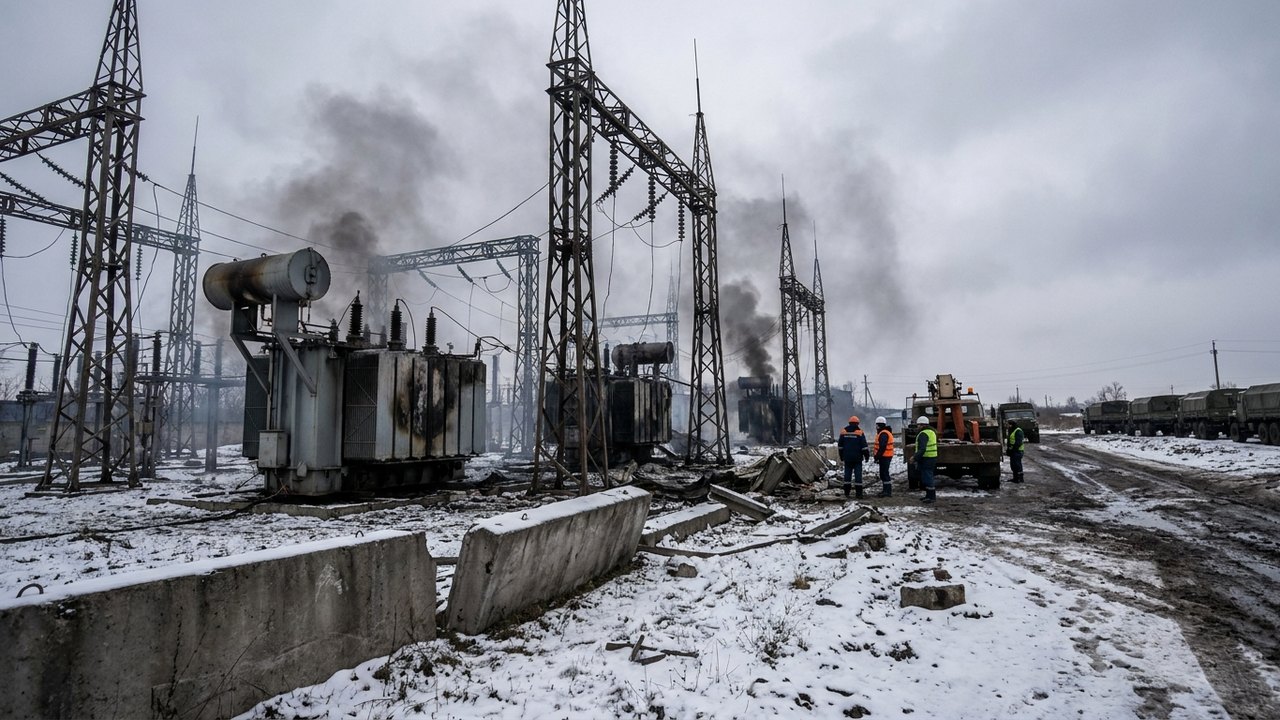 Bomba guiada da Rússia explode perto de ônibus na Ucrânia, mata 30 pessoas e agrava apagões