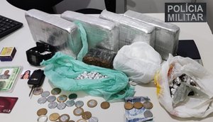 Mulher é presa com 4kg de cocaína em residência na Zona Norte de Aracaju / Foto: Foto: Polícia Militar/SE