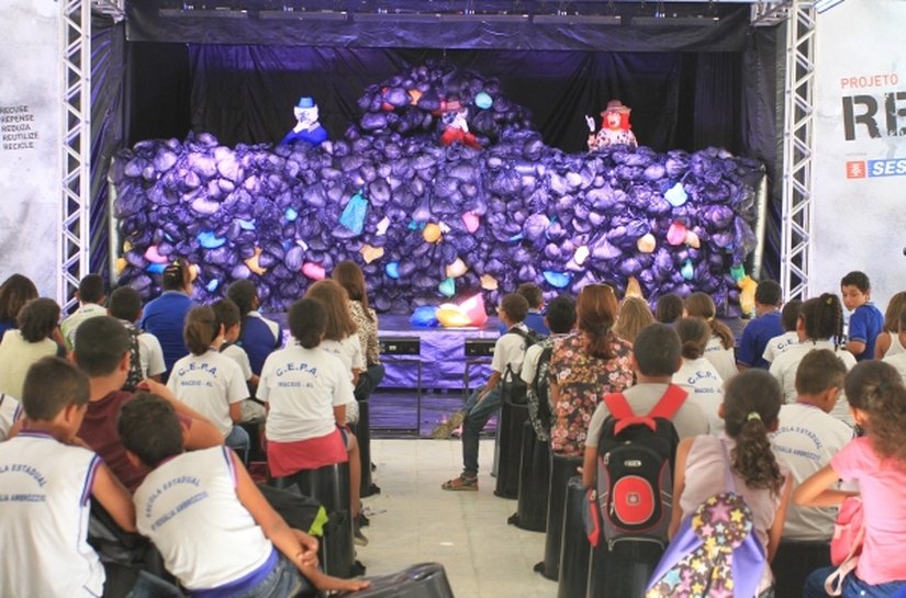 Projeto ambiental conscientiza alunos do Cepa a cuidarem do lixo