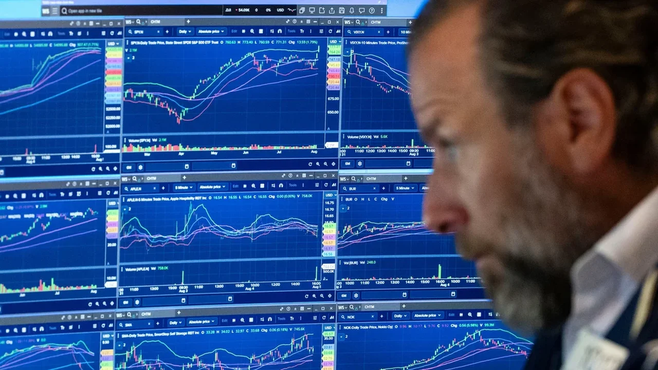 Wall Street recua de seu recorde após a última atualização fraca sobre a economia dos EUA.