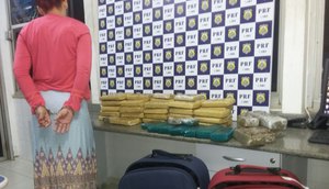 mulher presa na bahia com droga que seria trazida para Aju