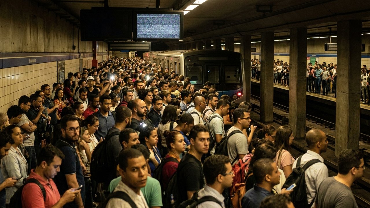 Falha de energia na Linha 4-Amarela gera caos no Metrô de SP