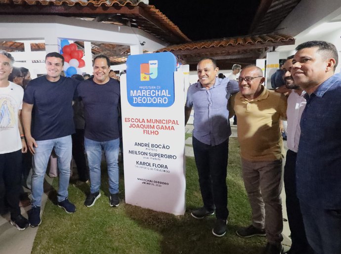 Prefeito André Bocão inaugura nova Escola Municipal Joaquim Gama Filho na Tuquanduba