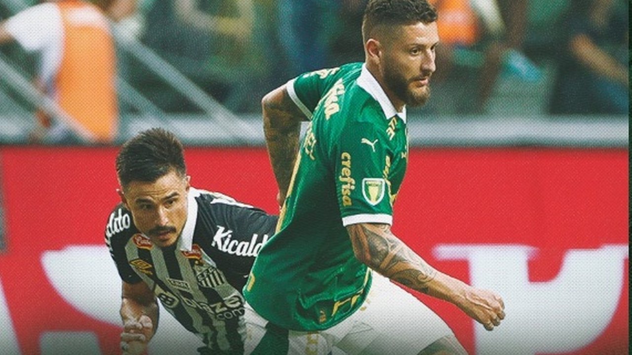 Palmeiras ganha 1º clássico no Paulistão ao bater o Santos por 2 a 1, com mais um gol de Veiga