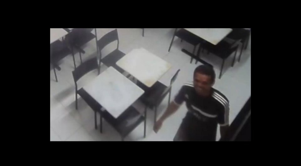 Ladrão de restaurante de Zona Norte / Foto: Gravação