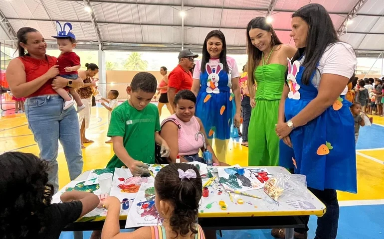 Assistência Social de Santana do Mundaú promove celebração da Páscoa para as crianças