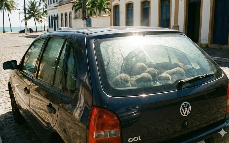 Mulher é presa na Pajuçara após deixar cinco filhotes de cachorro trancados em carro sob calor intenso