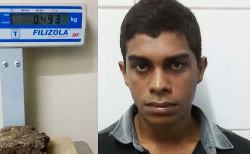 Maceió: PC prende jovem com cerca de meio quilo de droga