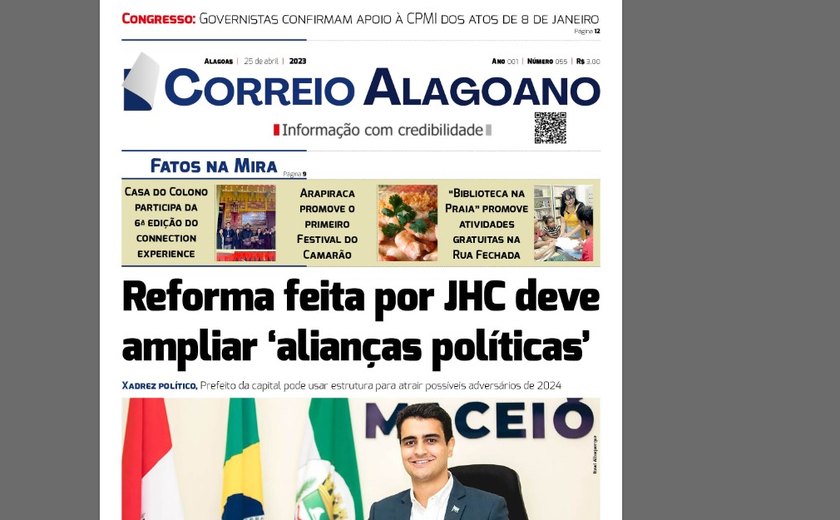 Reforma feita por JHC deve ampliar ‘alianças políticas’