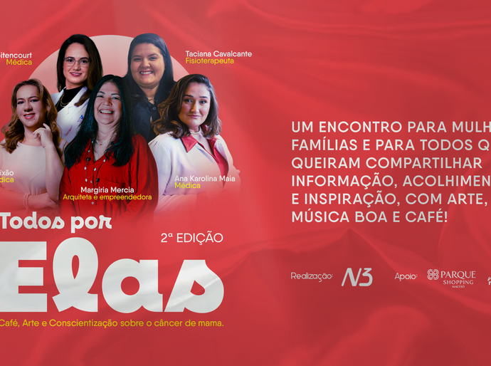 Café, arte e prevenção: evento em shopping convida a falar sobre câncer de mama