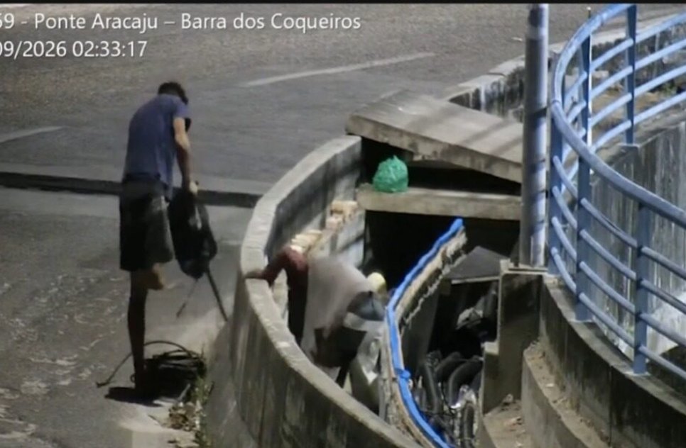 furto de fios / Foto: SSP