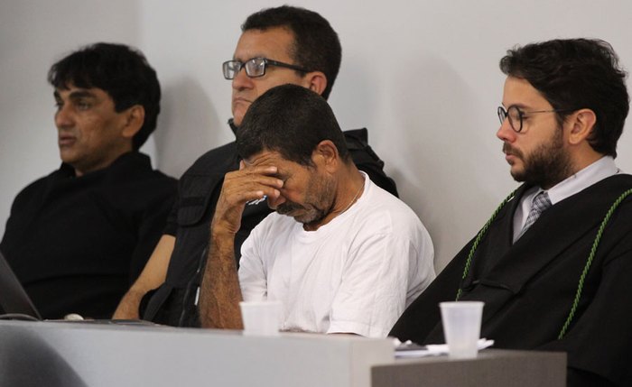 Amaro Luiz da Silva permaneceu em silêncio durante todo o julgamento. Foto: Caio Loureiro.