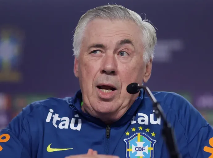 Ancelotti manterá Brasil com quatro atacantes em duelo contra o Chile