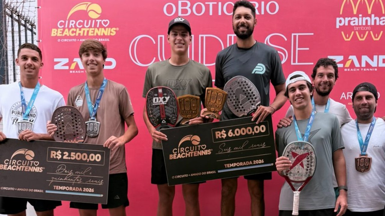 Dupla de Campinas e Itu conquista título na 12ª etapa do Circuito Beach Tennis em Barueri