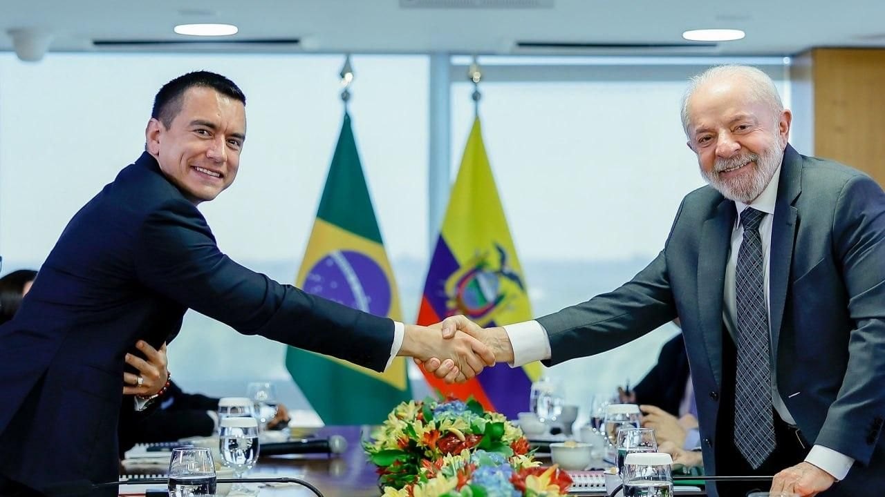 Daniel Noboa parabeniza Lula pela reeleição no Brasil