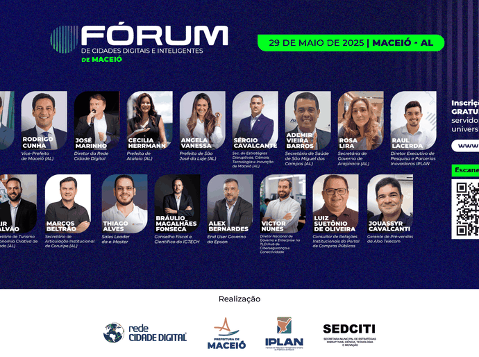 Maceió sede Fórum de Cidades Digitais e Inteligentes nesta quinta (29)