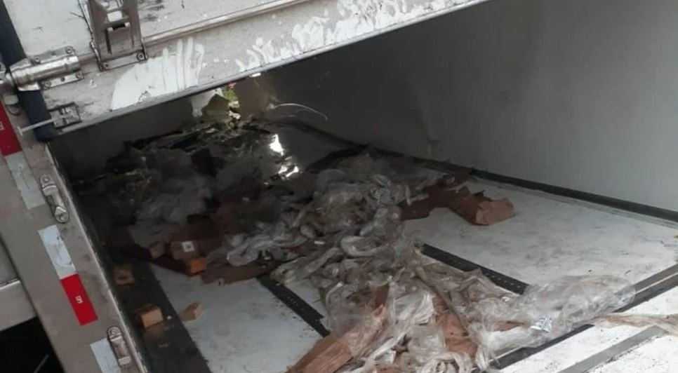 Carreta carregada de carne é saqueada após tombar na Grande Aracaju