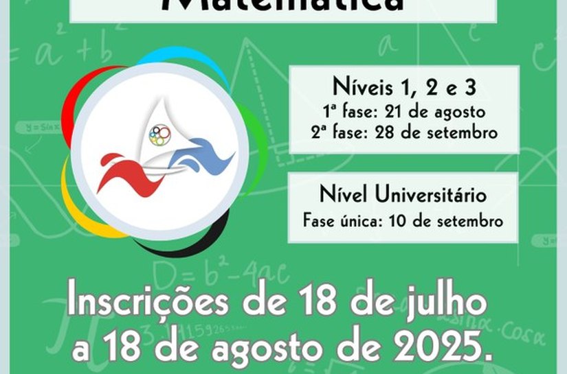 Olimpíada de Matemática inscreve estudantes de escolas e universitários