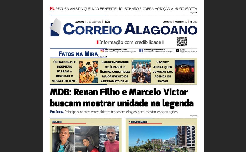 MDB: Renan Filho e Marcelo Victor buscam mostrar unidade na legenda