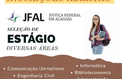 Justiça Federal abre seleção de estagiários para diversas áreas