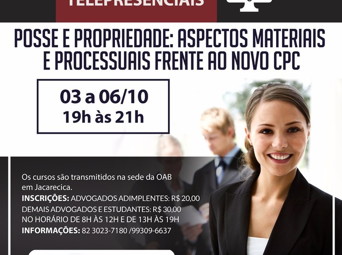 ESA inicia outubro com curso sobre posse e propriedade no novo CPC