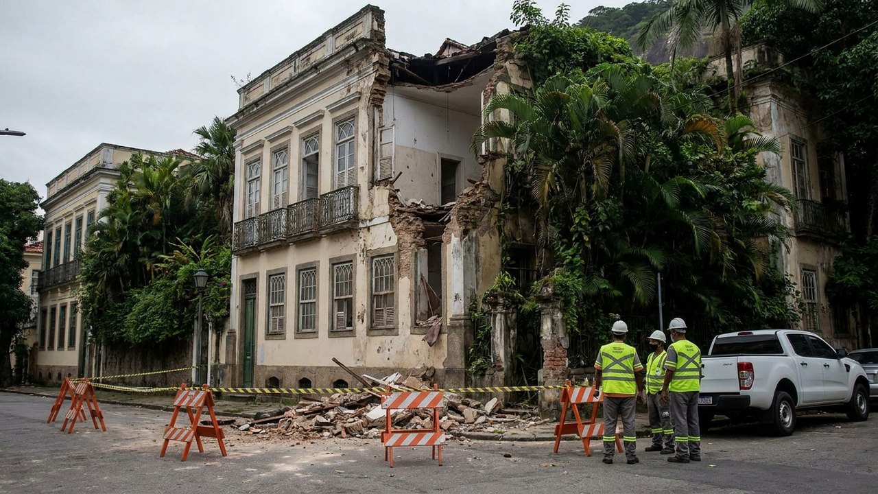Após desabamento, Prefeitura vai desapropriar casarões no Cosme Velho