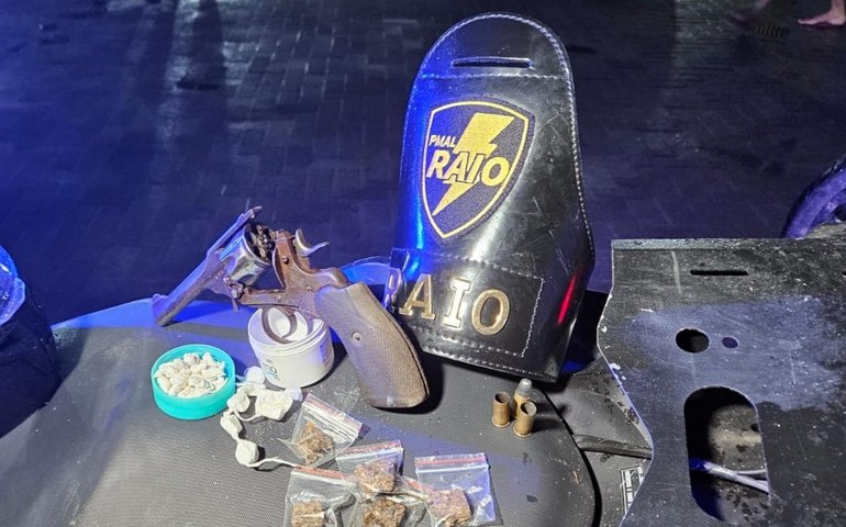 Companhia a PM é recebida a tiros e prende suspeito com arma de fogo na Cidade Universitária