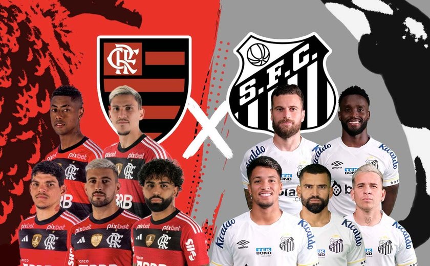 Flamengo e Santos se enfrentam hoje em Brasília pelo Brasileirão 2023