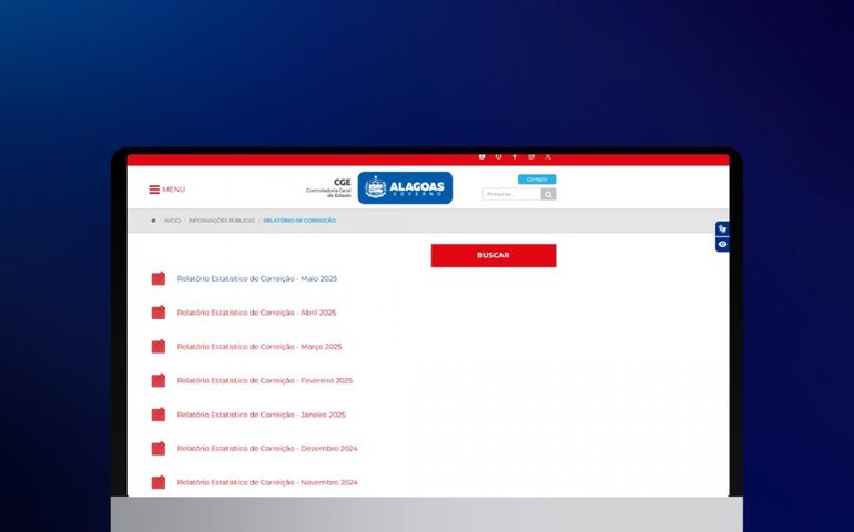 Controladoria Geral do Estado publica Relatório de Correição do mês de maio