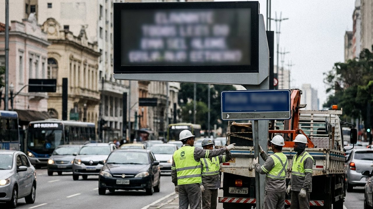 Autorização para Contran criar regras de painéis eletrônicos nas ruas avança