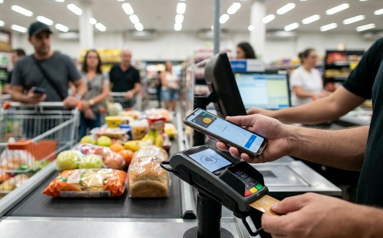 Sem cédulas e em segundos: Pix e aproximação mudam compras em supermercados