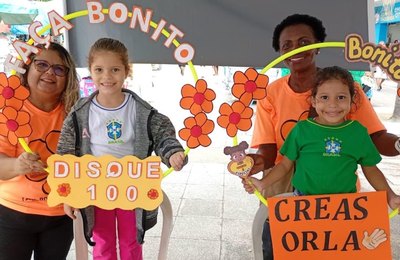 Ação no Centro de Maceió encerra campanha com conscientização infantil