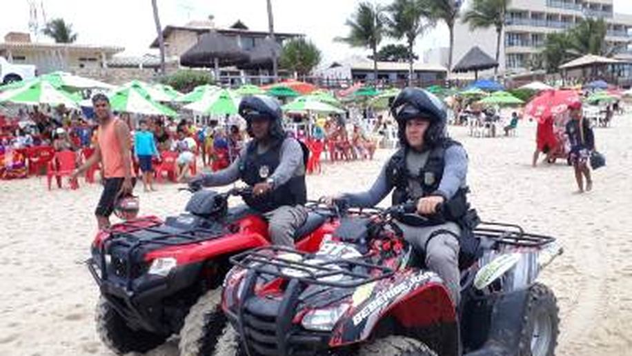 5ª CPM/I inicia patrulhamento ostensivo com quadriciclos nas praias da Barra de São Miguel
