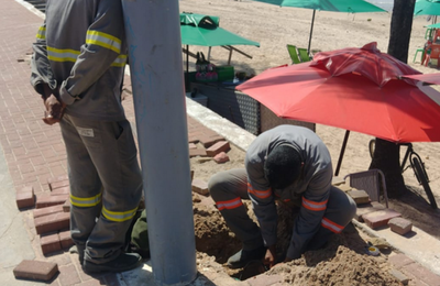 Vândalos furtam 800 metros de cabos na orla marítima de Maceió