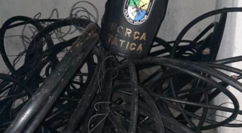 Motorista é preso após furtar fiação de internet em Aracaju / Foto: Foto: Polícia Militar/SE