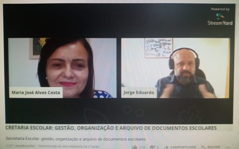 Educação debate ações da secretaria escolar durante live