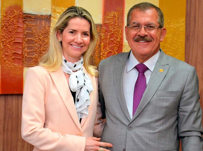 Vice-presidente do STJ, Humberto Martins, faz visita a presidente do TCE
