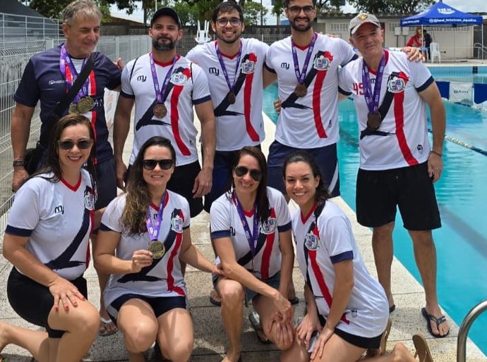 Jogos 2025: Servidores do MPAL dão show nas piscinas sendo medalhistas no ouro, prata e bronze