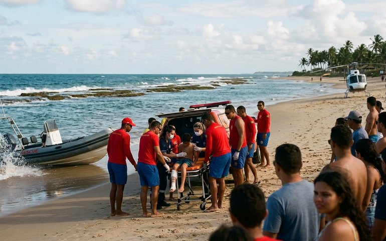 Menino de 11 anos é atacado por tubarão e passa por cirurgia em Pernambuco