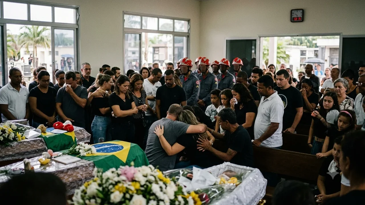 Tragédia na Ilha: parentes e moradores da comunidade Praia da Rosa se despedem de irmãs mortas em desabamento
