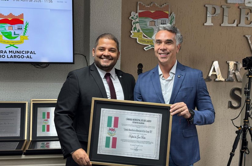 Rafael Brito é homenageado com título de cidadão honorário de Rio Largo