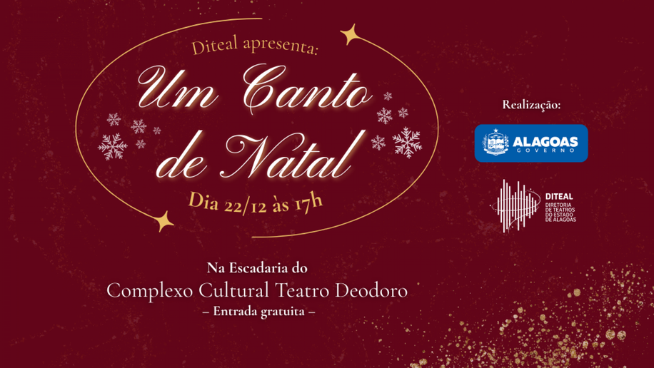 Espetáculo “Um Canto de Natal” é exibido na escadaria do Complexo Cultural Teatro Deodoro